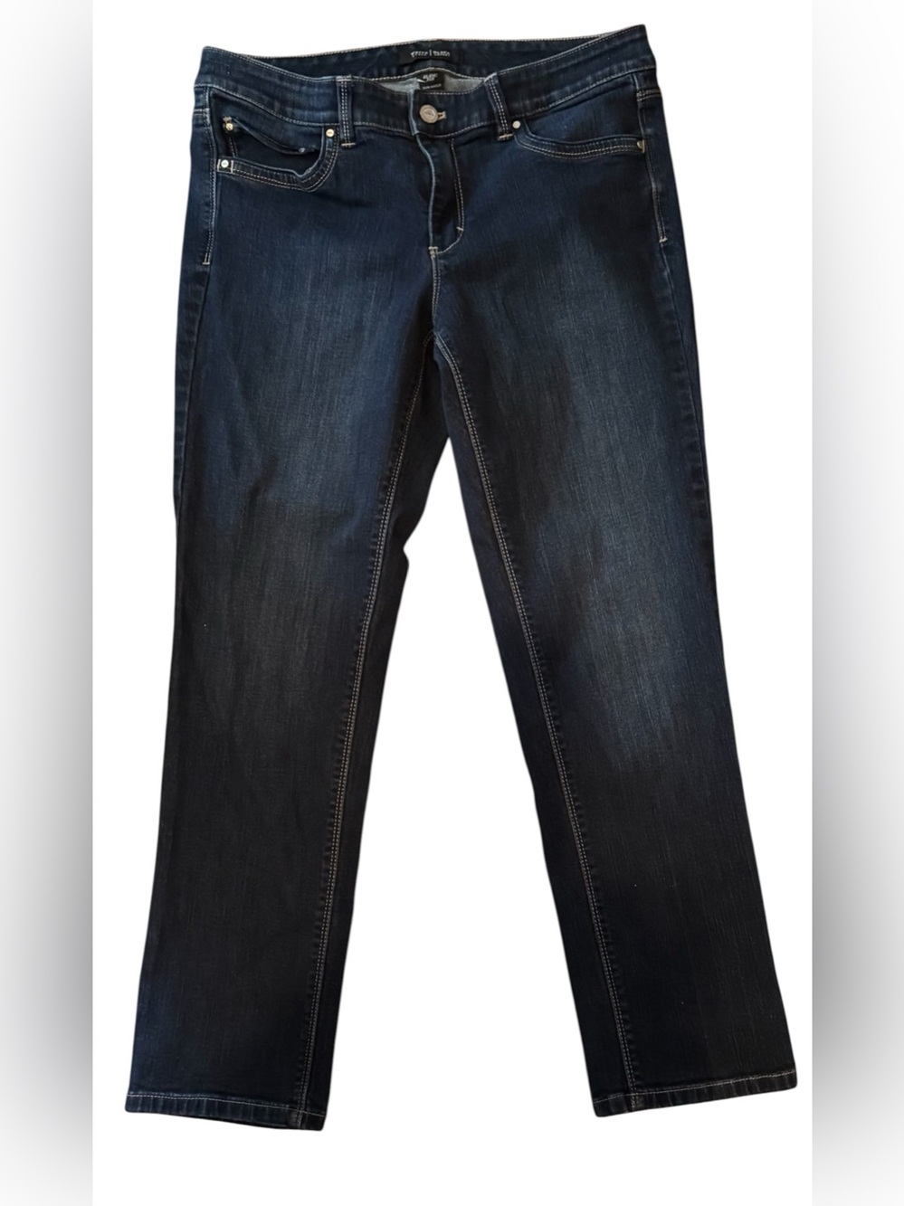 White House Black Market Slim Ankle Jean Medium Wash Rise 9" Inseam 27" Size 10S
